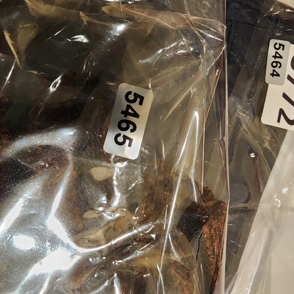 Beatrice Lissague Hand Made In France Striped Brown and Black Splarkling Scarf - Picture 7 of 7